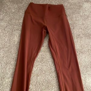 Womens lululemon 25 inch burnt orange leggings
